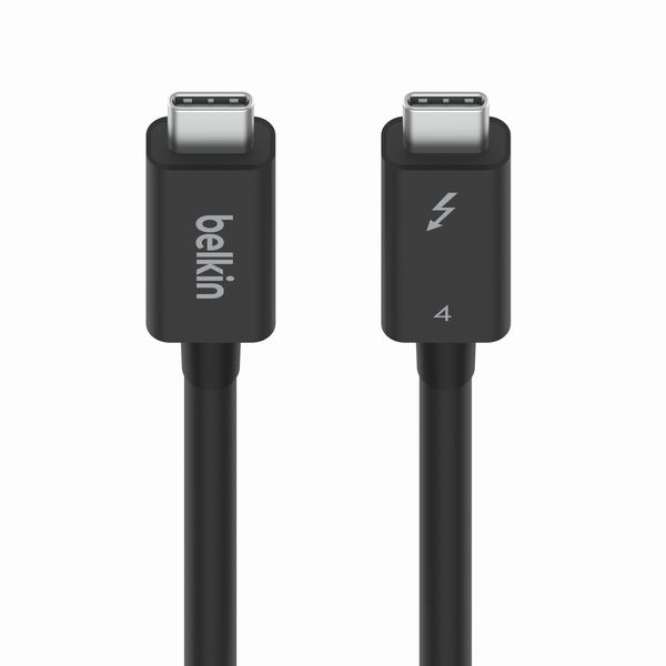 Belkin Thunderbolt 4 Cable (1M, 3.3ft Power Cable), USB-C to USB-C Cable w/ 100W Power Delivery, USB 4 Compliant, Compatible with Thunderbolt 3, MacBook Pro, eCPU & More - Intel Thunderbolt Certified