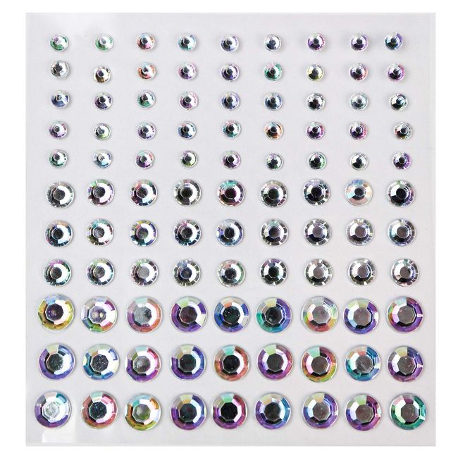 077 Rhinestone Sticker (Deco Sticker) Jewelry Type 0.2 - 0.4 inches (4 - 9 mm) [Silver)