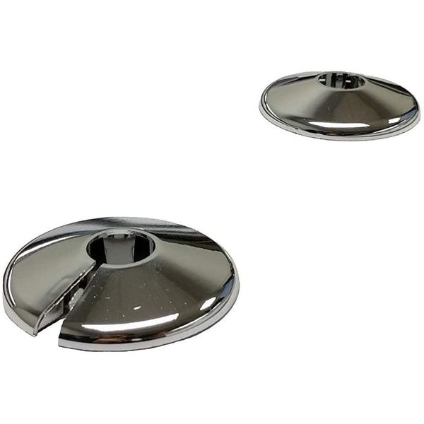 E2trade 2 Chrome 15mm Radiator Pipe Hole Collars Cover Radsnaps