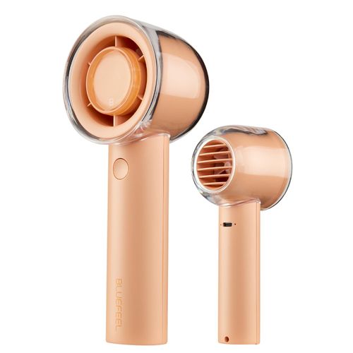 Bluefeel Portable Handheld Turbo Fan, 5-Speed Mini Personal Fan with Adjustable Turbo Mode, 16H Max Cooling Time, and 3000mAh USB Rechargeable Battery for Travel/Outdoor/Home/Office (Peach Pink)