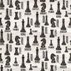 Riley Blake I'd Rather be Playing Chess C11260 Off White Chess Pieces