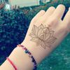 Inateannal 4 Sheets Black Lace Tattoo Stickers for Bridal Wedding Vintage Floral Hand Back Fake Tattoo Body Transfers Temporary Tattoo Stickers for Women Girls