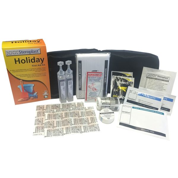 Steroplast MEDICAL ACCIDENT SAFETY HOLIDAY TRAVEL SUN ESSENTIAL QUALITY FIRST AID KIT