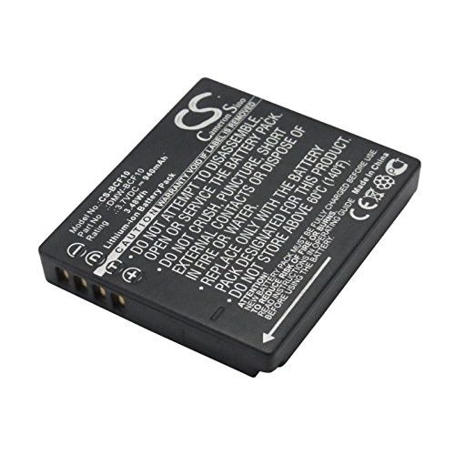 Replacement Battery for PANASONIC Lumix DMC-FS4K Lumix DMC-FS8S Lumix DMC-F2K Lumix DMC-F2P Lumix DMC-F2S PART NO CGA-S/106B CGA-S/106C CGA-S009 CGA-S009E CGA-S106C DMW-BCF10 DMW-BCF10E DMW-BCF10PP