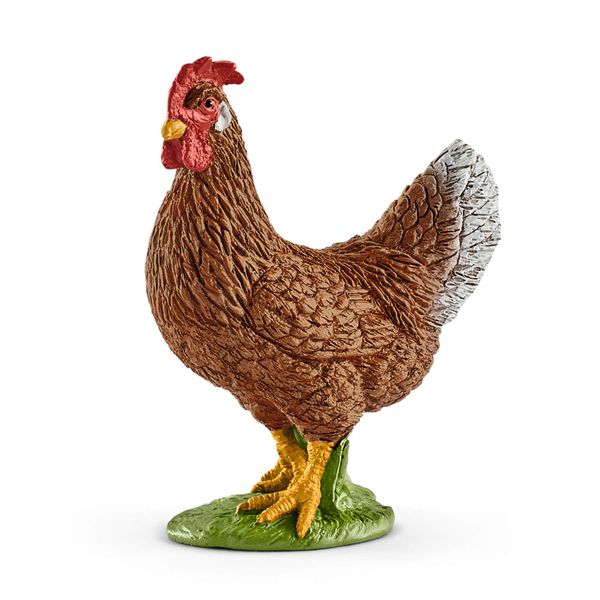 Schleich Farm World, Realistic Farm Animal Toys for Kids and Toddlers, Hen Chicken Figurine, Ages 3+