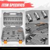 DNA Motoring 42Pcs 1/4" Ratchet Bit Drvie Socket Tool Kit Set w/ Storage Case