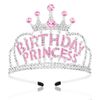 AHONEY 1 Pack Birthday Rhinestone Headband (Pink)