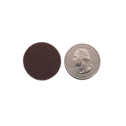 Playfully Ever After 1 Inch Brown 100pc Felt Circle Stickers