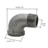 Thrifco 8317044 1-1/4 90 St. Elbow Black