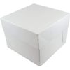 Doric ROUND COLOURED Drum cake BOARD and white transporting BOX (8 Inch, Red)