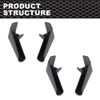 CNNELL RV Rain Gutter Spout Long Version Left and Right Black Gutter Spout 3 1/2" Long 4pcs