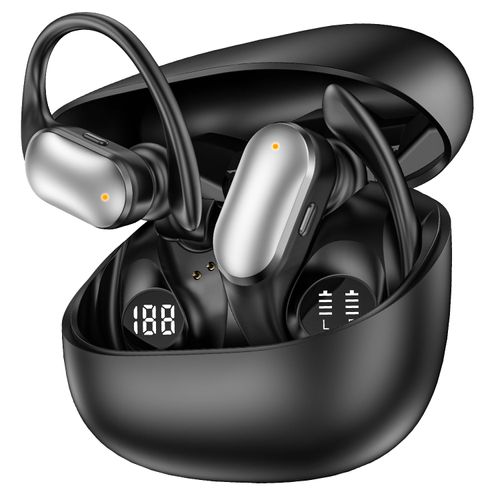 Wireless Earbuds with Earhooks in-Ear Earbuds Bluetooth 5.4 with ENC Noise Cancelling 75Hr Playback IPX7, 2025 Workout Bluetooth Earphones, HiFi Deep Bass Clear Highs Wireless Headphones