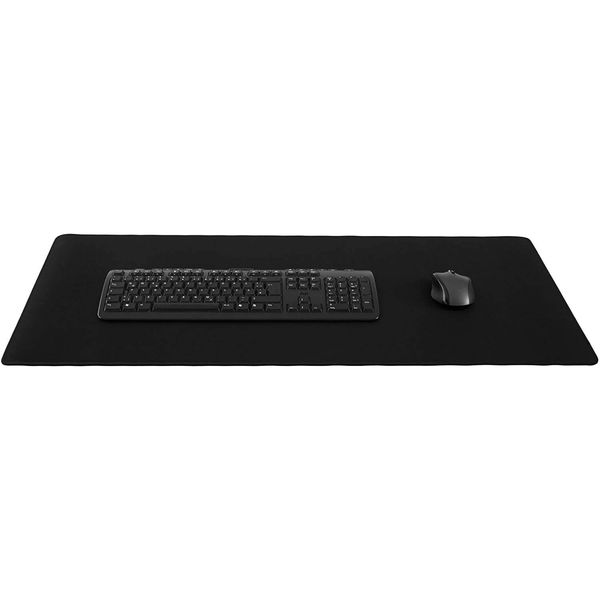 silmo Mauspad XXL 900 x 400 mm großes Mousepad - Groß Schwarz - Vernähter Rand - rutschfest - für Gaming Büro Office Homeoffice - Tastatur - 90 x 40 cm Mouse Pad Mat - alle Maus Arten