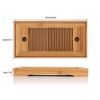 Mini Rectangular Bamboo Tea Tray Serving Platter for Teahouse Home Office, 10.63x5.51x1.18 inches