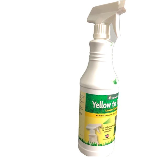 1-NaturVet Yellow to Green Lawn Spray Be rid of pet urine spots permanenty 32 Oz