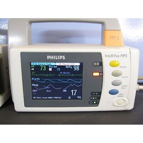 PHILIPS INTELLIVUE MP2 MMS M8102A Portable Monitor EASI / FAST TESTED #A