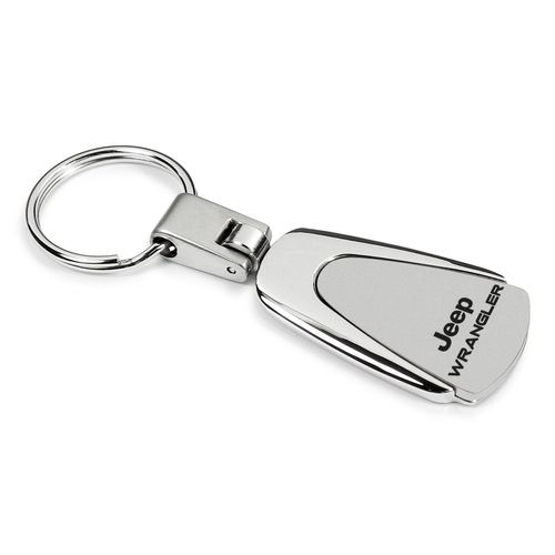 Au-TOMOTIVE GOLD Tear Drop Key Chain for Jeep Wrangler (Chrome)