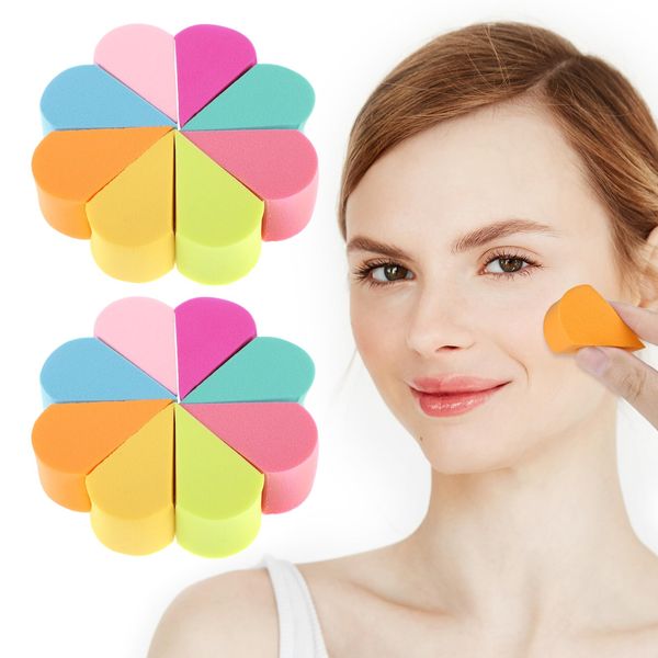 16pcs Face Paint Sponges Foundation Sponges for Liquid Makeup Petal Face Painting for Foundation Cosmetic Wedges Sponge Beauty Blenders Reusable Face Sponges Cleansing for Liquid Cream Concealer