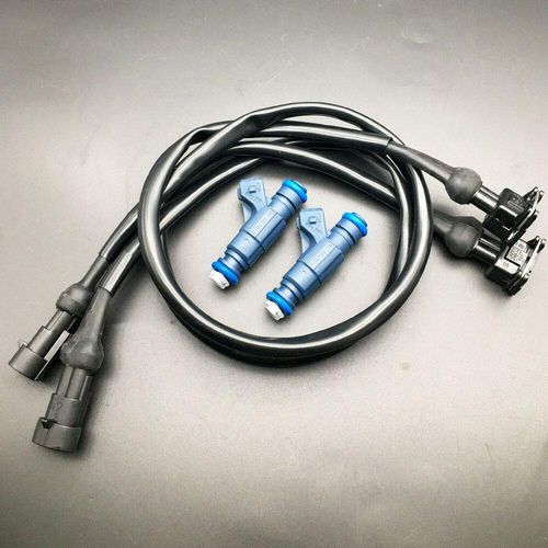 SET OF 2 Fuel Injector with Pigtail Harness Compatible with Polaris Ranger RZR Sportsman 700 800