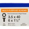 Forgefix MPS3540Y Multi-Purpose Pozi Screw - Zinc Yellow Passivated