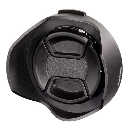 Hama 93672 | Lens Hood for Wide Angle Lenses, Lens Cap, 72 mm Screw-in Frame, Black