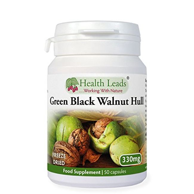 Green Black Walnut Hull (Freeze Dried) 330mg x 50 Capsules (100% Additive Free Supplements)