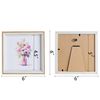 PLUSCHEN 5x5 Square Wheat Colour Resin Picture Frame with Plexiglass