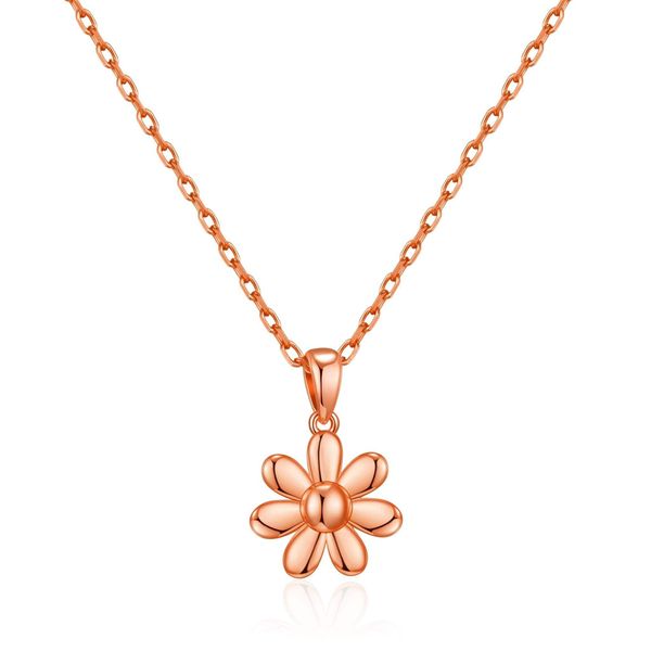 Philip Jones Rose Gold Plated Daisy Necklace