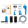 Portable Outdoor Shower with LED Lighting, Battery-Driven Pump for Beaches, C...