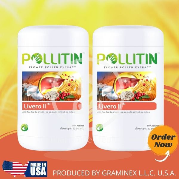 Dietary Supplement Lot Of 2 Pollitin Graminex Livero II Rye Pollen Extract