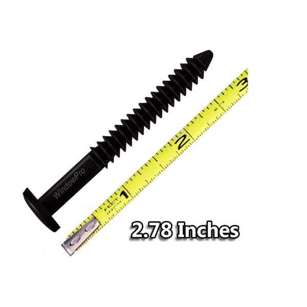 Window Shutters Panel Peg Lok Pin Pegs Screws Spikes 3 inch 32 Pack Fasteners (Black) Exterior Vinyl Shutter Hardware