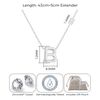 Philip Jones Initial Necklace Letter B Created with Zircondia® Crystals