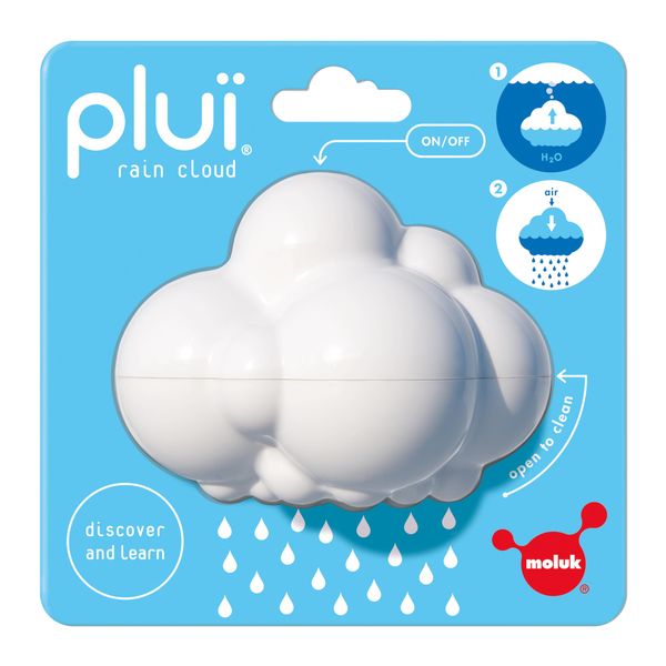 Fat Brain Toys Plui Rain Cloud by MOLUK - Water Sprinkling Bath Toy for Ages 1+