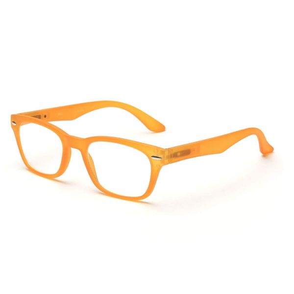 MIDI Midi Stylish Reading Glasses, Unisex, Men's, Women's, Wellington with Comfortable Spring Hinges, Matte Yellow (M-203, C1, +2.50)