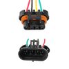 X AUTOHAUX 1 Set 4 Pin Oxygen Sensor Connector Adapter Plug Clip Kit for Car
