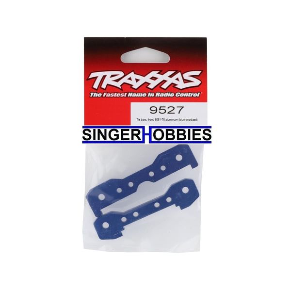 Traxxas 9527 SLEDGE Tie Bars Front 6061-T6 Aluminum (Blue-Anodized) NEW TRA1