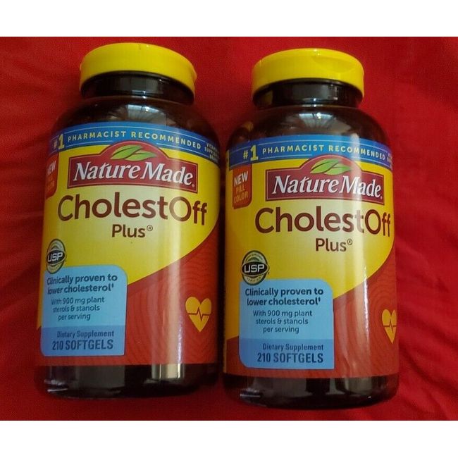 2 PACK  CHOLEST OFF PLUS 210 SOFTGELS CLINICALLY PROVEN TO LOWER CHOLESTEROL