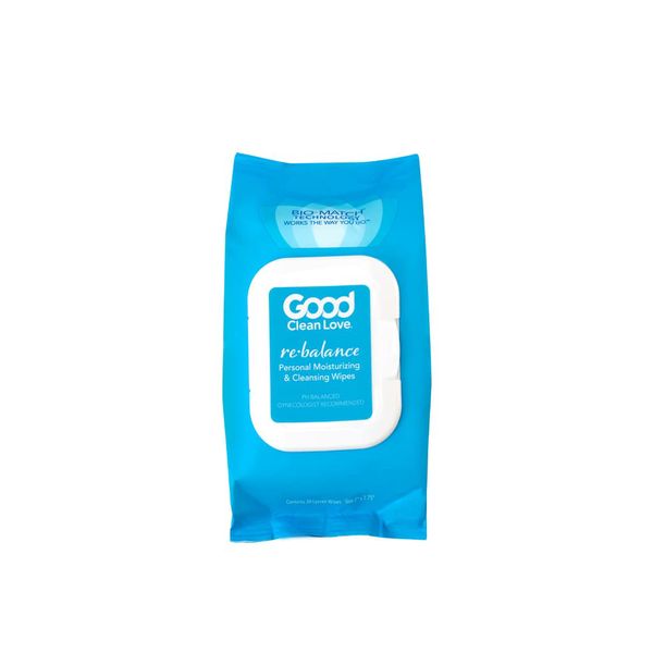 Good Clean Love Rebalance pH-Balanced Moisturizing Feminine Wipes, 30ct