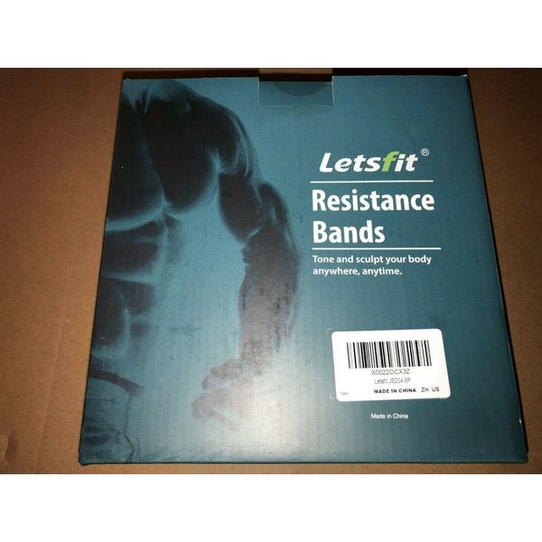 Letsfit Resistance Bands Set Exercise Bands with Handles Training Tubes JSD04-5P