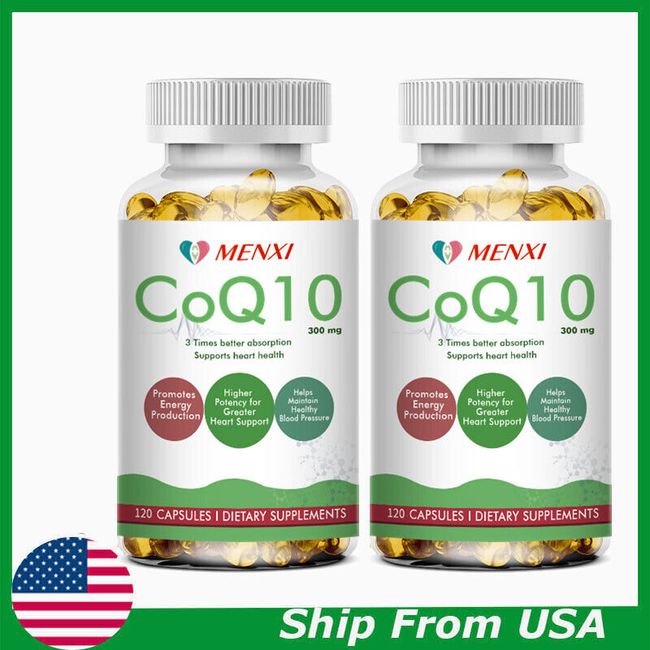 Coenzyme Q-10 COQ 10 Caps Heart Health Support, Increase Energy & Stamina 2Packs