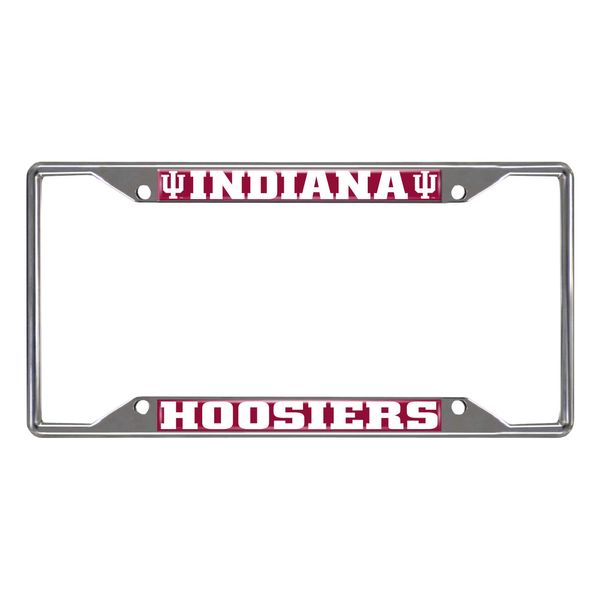 FANMATS 25030 Indiana Hooisers Chrome Metal License Plate Frame, Team Colors, 6.25in x 12.25in