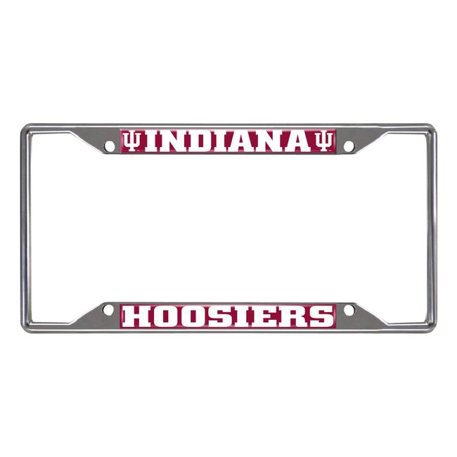 FANMATS 25030 Indiana Hooisers Chrome Metal License Plate Frame, Team Colors, 6.25in x 12.25in