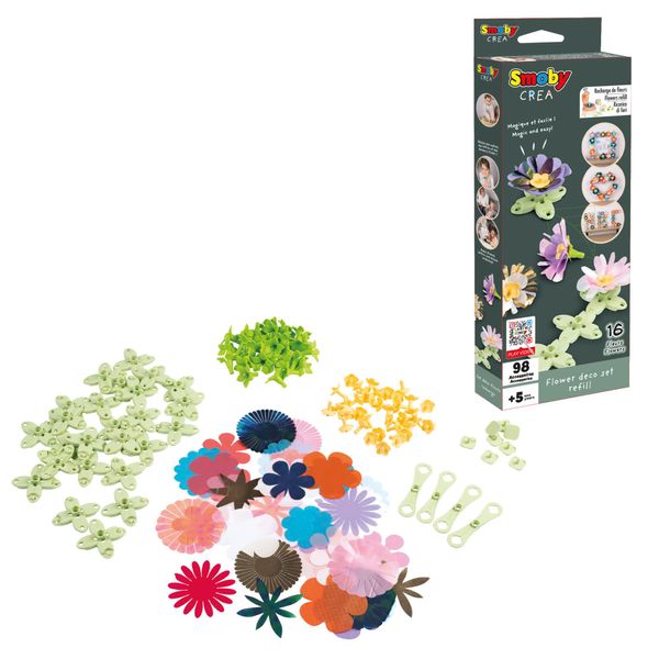 Smoby Flower Market Creations Refills - Manual Activity Flower Creation Workshop