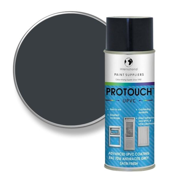 PROTOUCH RAL 7016 UPVC Paint Aerosol Cabinet Doors House Paint 400ML (Satin Finish)