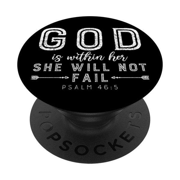 God Is Within Her She Will Not Fail Prayer PopSockets Swappable PopGrip