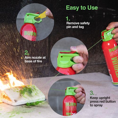 BurnBuster Lithium-Ion Fire Extinguishing Gel - Battery Fire Suppression Gel for Electronics, Stops Thermal Runaway, Non-Toxic, Eco-Friendly, 14oz Canister, Made in USA