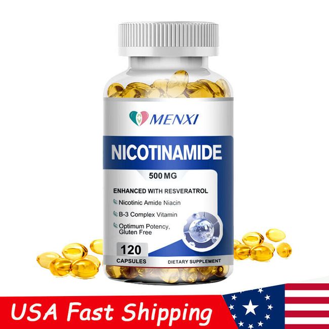 Vitamin B3 Nicotinamide 500mg Capsules - Mitochondrial Energy and Potent Skin