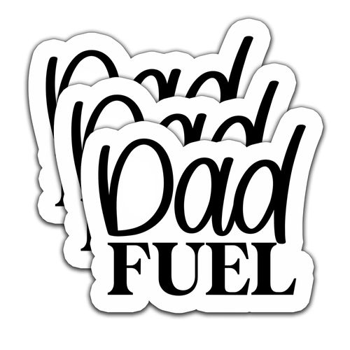 (3Pcs) Dad Fuel Sticker Dad Sticker Father Stickers Waterproof Vinyl Decals for Books Laptops Phones Water Bottles Tumblers, Father's Day Gifts for Dad Daddy Papa Grandpa Grandfather 3 x 2.5 Inch