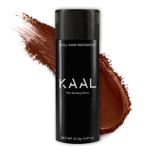 KAAL Hair Fiber | Hair Powder - (27.5g, Auburn), Refillable Bottle Hair Filler Fibers to Conceal Thinning Areas | For Men - Women, Hair Fibers for Thinning Hair Men, Instantly Effective