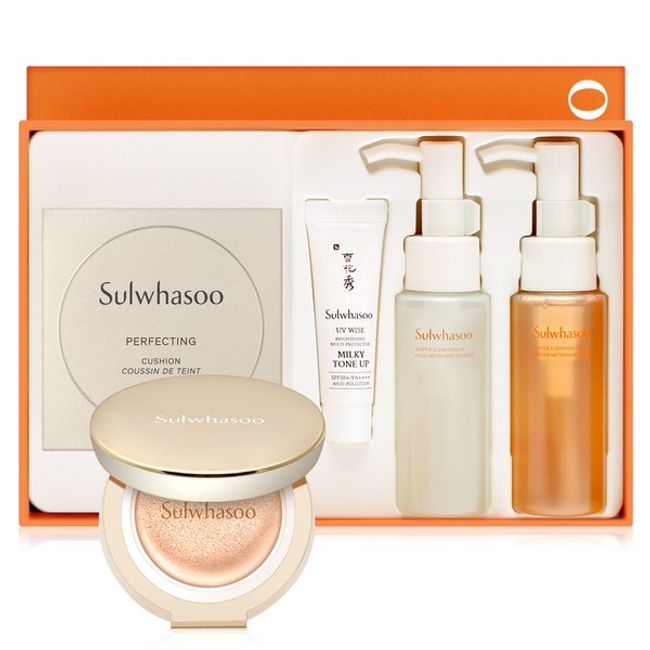 Sulwhasoo Perfecting Cushion + Refill + Brightening Cream + Gentle Foam Oil Special Set